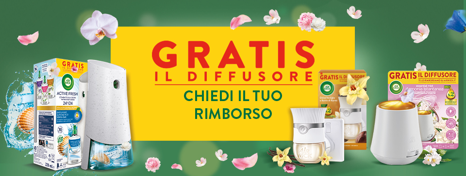 immagine decorativa Cashback Air Wick diffusore rimborsato
