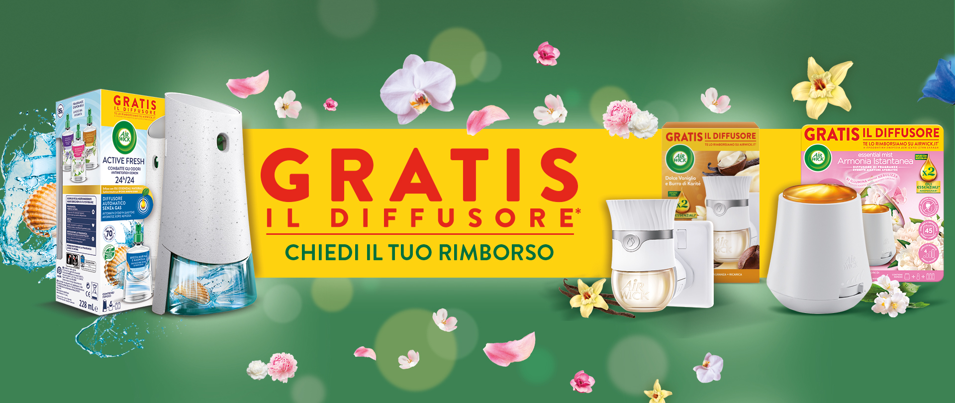 immagine decorativa Cashback Air Wick diffusore rimborsato